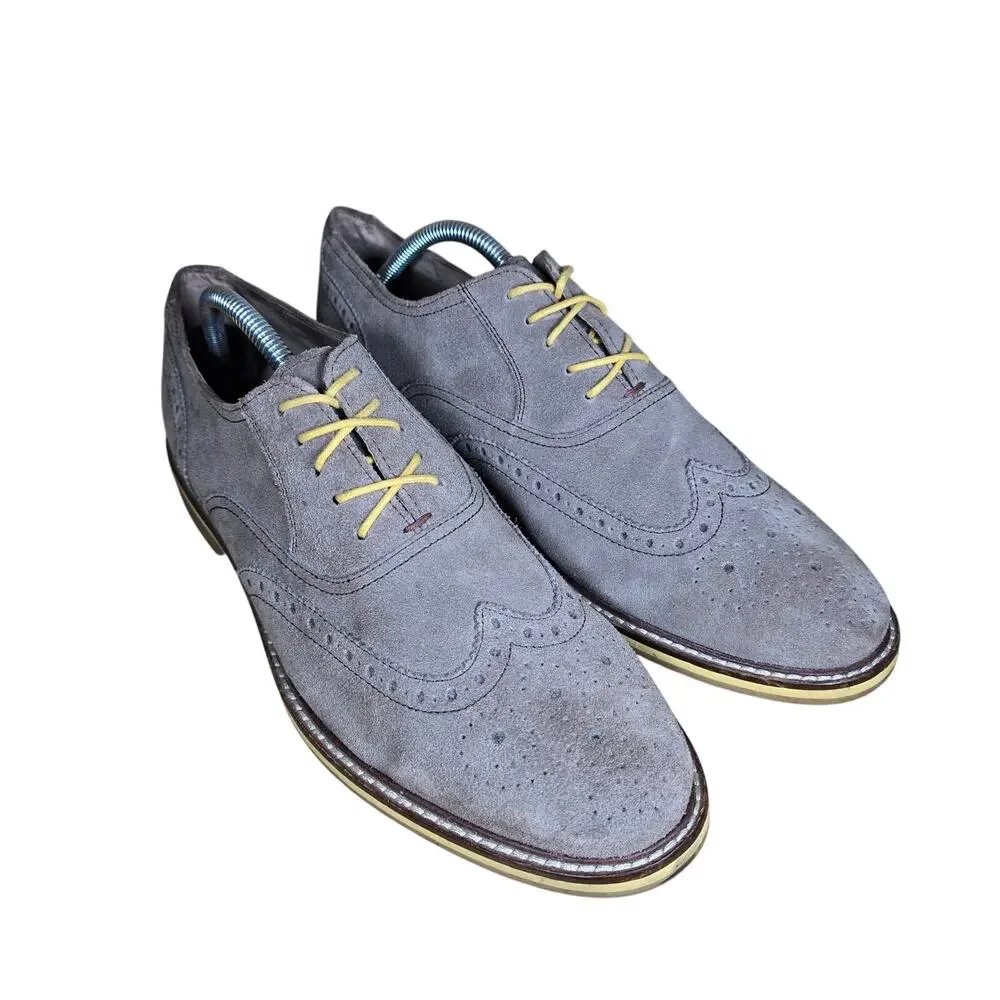 Banana Republic Suede Tan Wingtip Mens 9.5 Lining, Sole, Upper Leather, Preppy